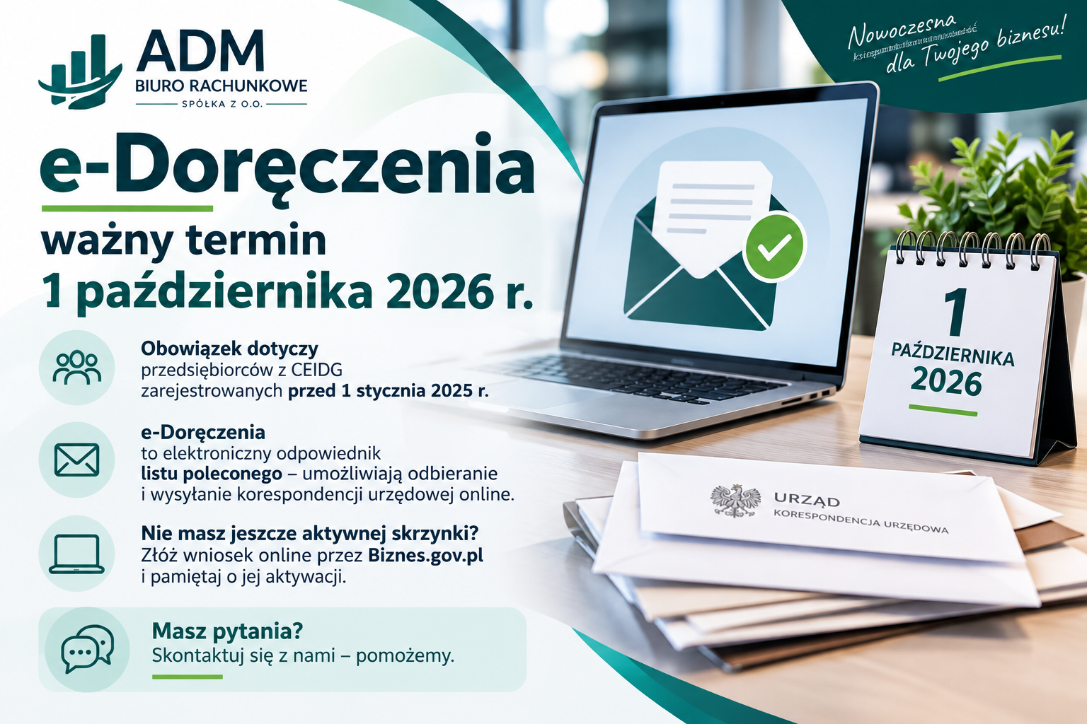e-Doręczenia od 1 października 2026 r.